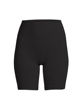 Casall Casall Szorty rowerowe Seamless Graphical Rib Bike Tights Czarny Slim Fit