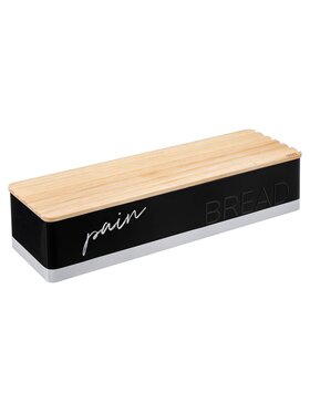 MIAhome MIAhome Chlebak Pojemnik na bagietki/chleb z deską Czarny