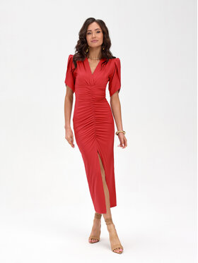 Roco Fashion Roco Fashion Koktejlové šaty Melisandre Červená Slim Fit