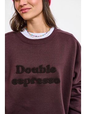 NAOKO NAOKO Bluza Double Espresso Brązowy Reglan Fit