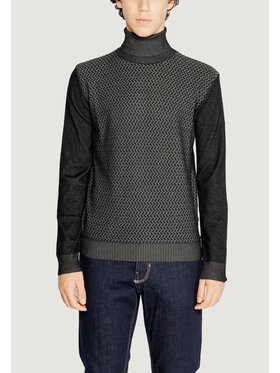 HAMAKI-HO HAMAKI-HO Sweter MI3102H Czarny Regular Fit