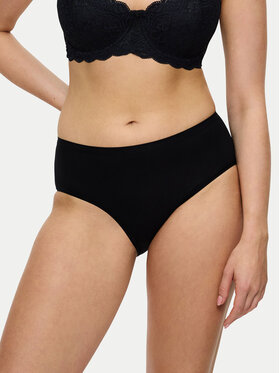 Triumph Triumph Klasikinės kelnaitės aukštu juosmeniu Sense Of Cotton 10224970 Juoda