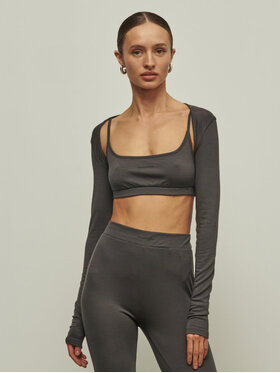 La Mania La Mania Top PALM Szary Active Fit