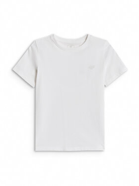 4F 4F T-Shirt BASIC+ Biały Regular Fit