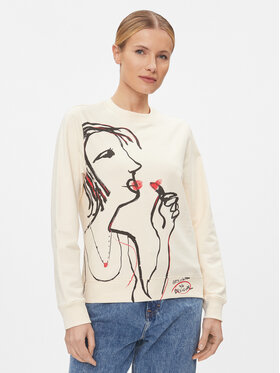 Desigual Desigual Світшот 23WWSK05 Écru Regular Fit