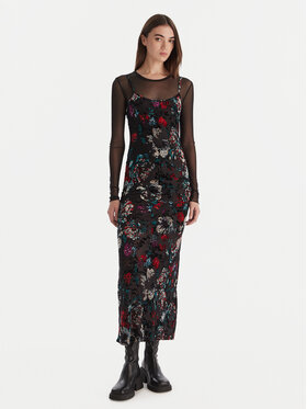 Desigual Desigual Rochie de zi Cassidy 25WWVK11 Negru Slim Fit