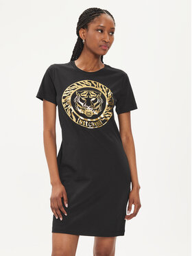 Just Cavalli Just Cavalli Rochie de zi 76PAOG12 Negru Regular Fit