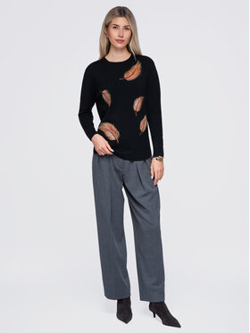 Ombre Ombre Svetr OW-SW-E0027 Černá Regular Fit