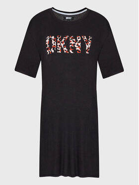 DKNY DKNY Koszula nocna YI2322609 Czarny Regular Fit