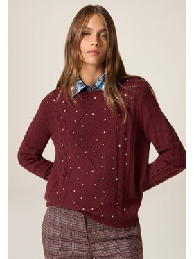 Oltre Oltre Cardigan M312J005050N036 Bordeaux Regular Fit