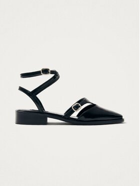 ALOHAS ALOHAS Baleriny Aveline Black Leather Ballet Flats Czarny