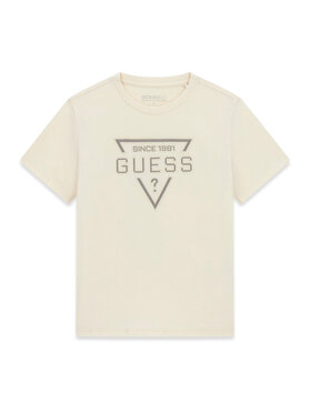Guess Guess T-Shirt L6RI30 I3Z14 Beżowy Regular Fit