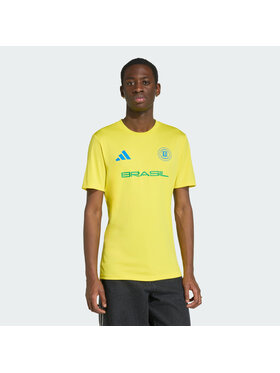 adidas adidas Koszulka techniczna 168850 Żółty Regular Fit