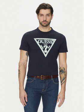 Guess Guess T-Shirt M5GI06I3Z14 Granatowy Classic Fit