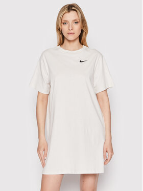 Nike Nike Sukienka codzienna Sportswear Swoosh DM6191 Beżowy Oversize