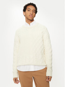Tommy Hilfiger Tommy Hilfiger Sweter MW0MW36546 Biały Regular Fit