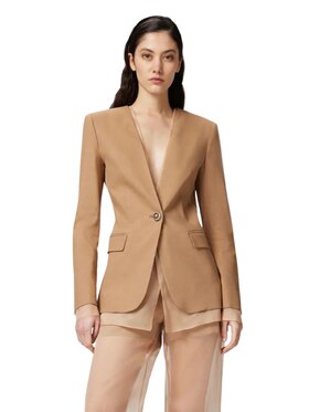 PINKO PINKO Μπουφάν γυναικείο Blazer elegante Μπεζ Slim Fit