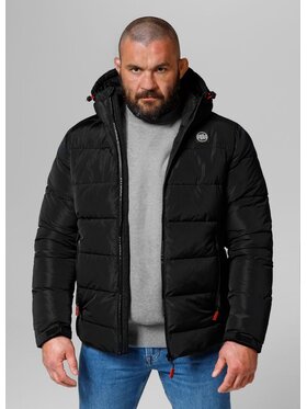 PITBULL PITBULL Kurtka zimowa Kurtka zimowa męska z kapturem Airway V S Czarny Regular Fit