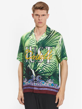 Just Cavalli Just Cavalli Hemd 74OBL2BE Grün Regular Fit