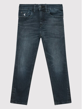 Calvin Klein Jeans Calvin Klein Jeans Blugi Slim Blue Black IB0IB01078 Bleumarin Slim Fit