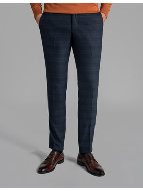 Borgio Borgio Spodnie garniturowe aldone_g Granatowy Slim Fit