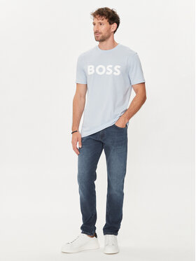 Boss Majica Thinking 1 50481923 Modra Regular Fit