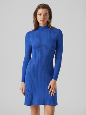 Vero Moda Vero Moda Sukienka dzianinowa 10293747 Niebieski Standard Fit