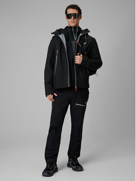 4F 4F Spodnie outdoor TREKKING Czarny Regular Fit