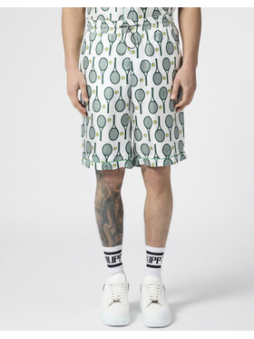 PHILIPP PLEIN PHILIPP PLEIN Šortky z materiálu 30488 Bílá Regular Fit
