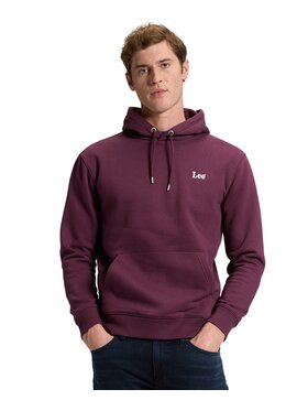 Lee Lee Bluza 112387488 Bordowy Relaxed Fit