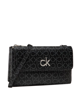 Calvin Klein Calvin Klein Sac à main Ew Dbl Comp Xbody W/Flap Mono K60K608320 Noir