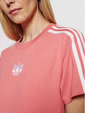adidas adidas Футболка adicolor 3D Trefoil GN6702 Рожевий Loose Fit
