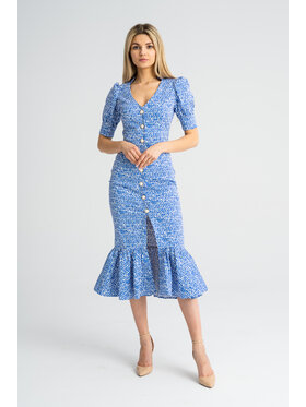 Leimann Leimann Sukienka koktajlowa Rita Błękitny Feminine Fit