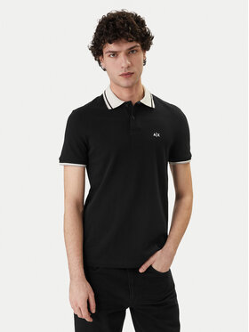 Armani Exchange Armani Exchange Polo särk XM002350 AF10366 UC001 Must Regular Fit