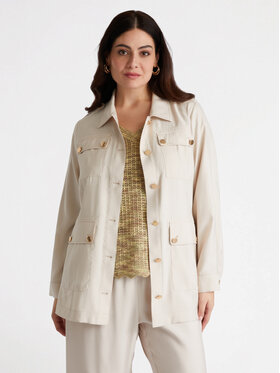 Fiorella Rubino Fiorella Rubino Koszula 5040T001266N002 Écru Regular Fit