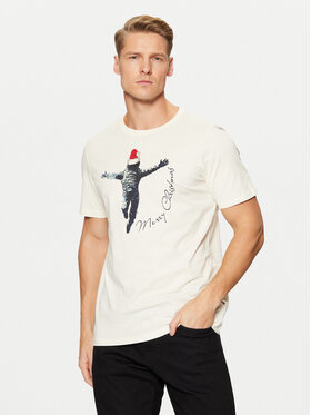 Blend Blend Tricou 20717591 Écru Regular Fit