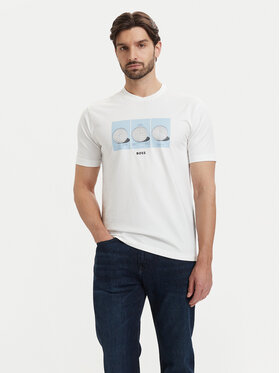 BOSS BOSS Póló Ts Terrace Photo 50559353 Fehér Relaxed Fit