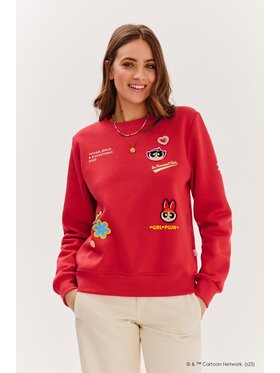 NAOKO NAOKO Bluza Girl Power Czerwony Regular Fit