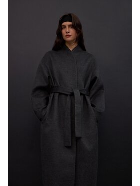 Estro Estro Παλτό ER00117913 Γκρι Loose Fit