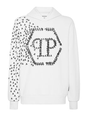 PHILIPP PLEIN PHILIPP PLEIN Bluza 175 Biały Regular Fit