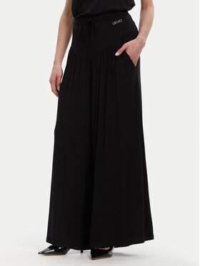 Liu Jo Beachwear Liu Jo Beachwear Pantaloni din material VA5039 JS360 Negru Relaxed Fit