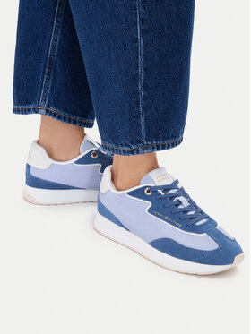 Tommy Hilfiger Tommy Hilfiger Laisvalaikio batai Th Retro Runner Mix FW0FW09410 Mėlyna