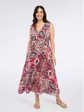 Fiorella Rubino Fiorella Rubino Sukienka letnia 7055T001731N0R6 Bordowy A-Line Fit