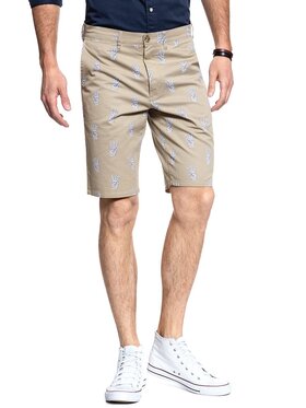Wrangler Wrangler Szorty materiałowe CHINO SHORT Beżowy Regular Fit