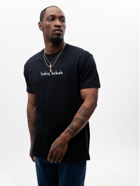 MyStars MyStars T-Shirt Koszulka Z Krótkim Rękawem Męska Czarna MyStars Lubię Kebab XXL Czarny Regular Fit