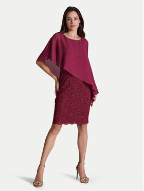 Swing Swing Sukienka koktajlowa 77760410 Bordowy Regular Fit