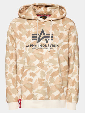 Alpha Industries Alpha Industries Majica dugih rukava Basic 178312C Bež Regular Fit