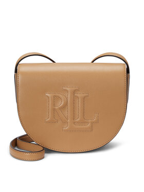 LAUREN RALPH LAUREN LAUREN RALPH LAUREN Kabelka Witley Leather Medium Embossed Logo Crossbody Bag 431950130008 Hnědá