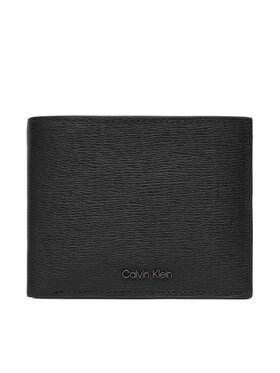 Calvin Klein Calvin Klein Portfel Saffiano Billfold W Card + Coin LV04D1074G Czarny