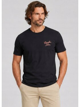 Wrangler Wrangler T-Shirt Logo Tee Czarny Oversize